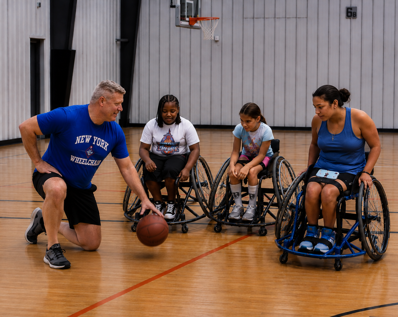 New York Rolling Fury girls team together on the court